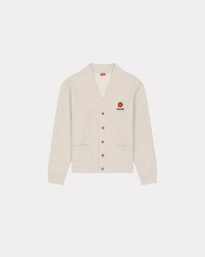 Kenzo Sweatshirts And Hoodies Men 039Boke Flower039 Cardigan Pale Grey