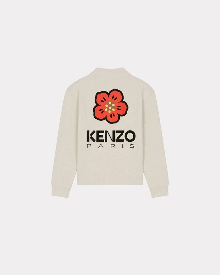 Kenzo Sweatshirts And Hoodies Men 039Boke Flower039 Cardigan Pale Grey