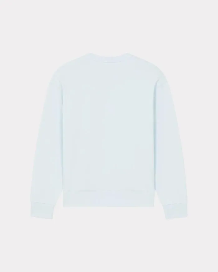 Kenzo Sweatshirts And Hoodies Men 039Boke Flower039 Embroidered Classic Sweatshirt Light Blue