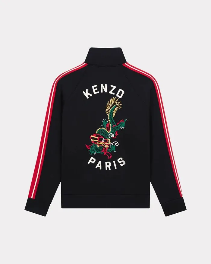 Kenzo Sweatshirts And Hoodies Men 039Year Of The Dragon039 Embroidered Shirt Jacket Black