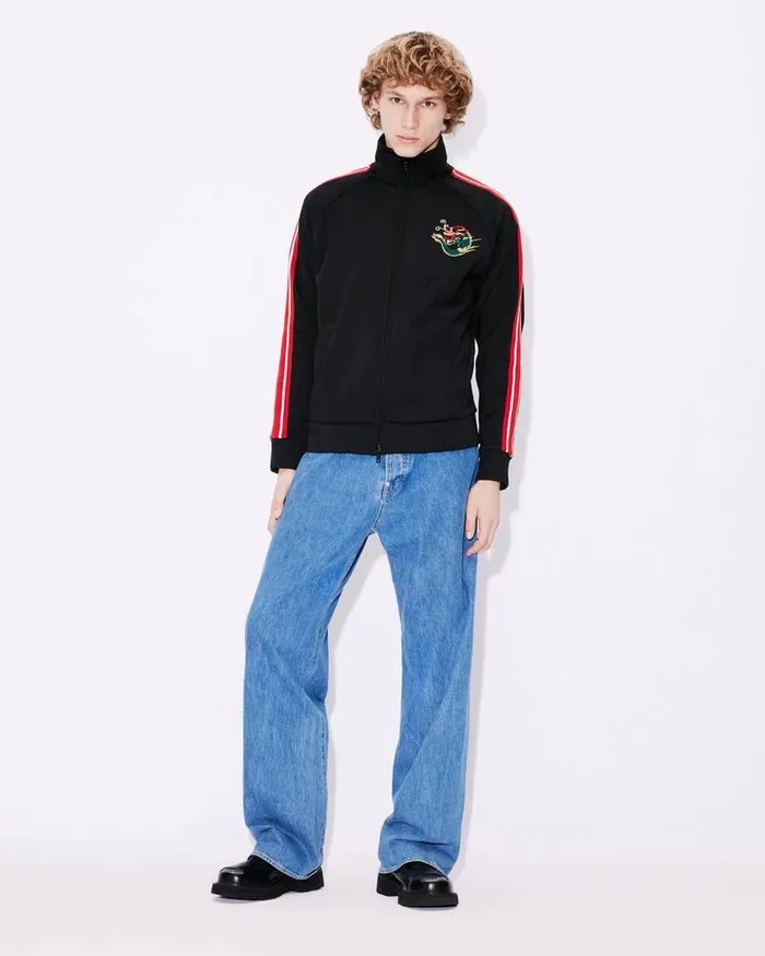 Kenzo Sweatshirts And Hoodies Men 039Year Of The Dragon039 Embroidered Shirt Jacket Black