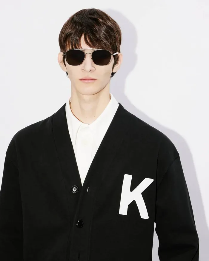 Kenzo Sweatshirts And Hoodies Men Elephant039 Embroidered Cardigan Black
