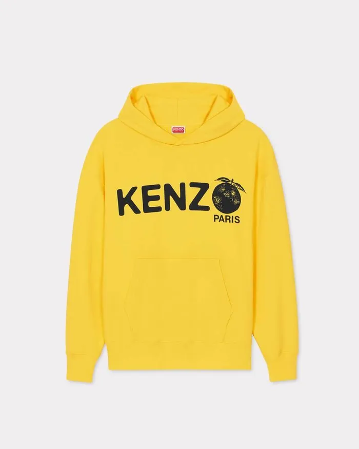 Kenzo Sweatshirts And Hoodies Men Orange039 Oversized Hoodie Lemon