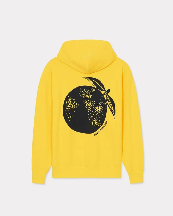 Kenzo Sweatshirts And Hoodies Men Orange039 Oversized Hoodie Lemon
