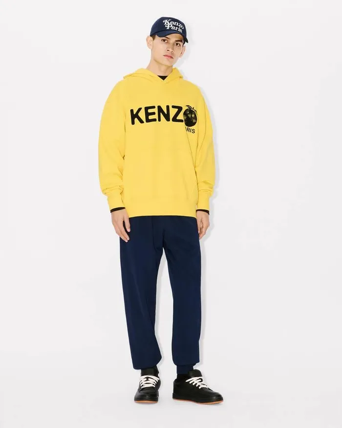 Kenzo Sweatshirts And Hoodies Men Orange039 Oversized Hoodie Lemon