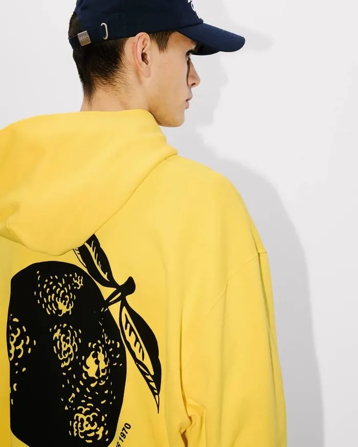 Kenzo Sweatshirts And Hoodies Men Orange039 Oversized Hoodie Lemon