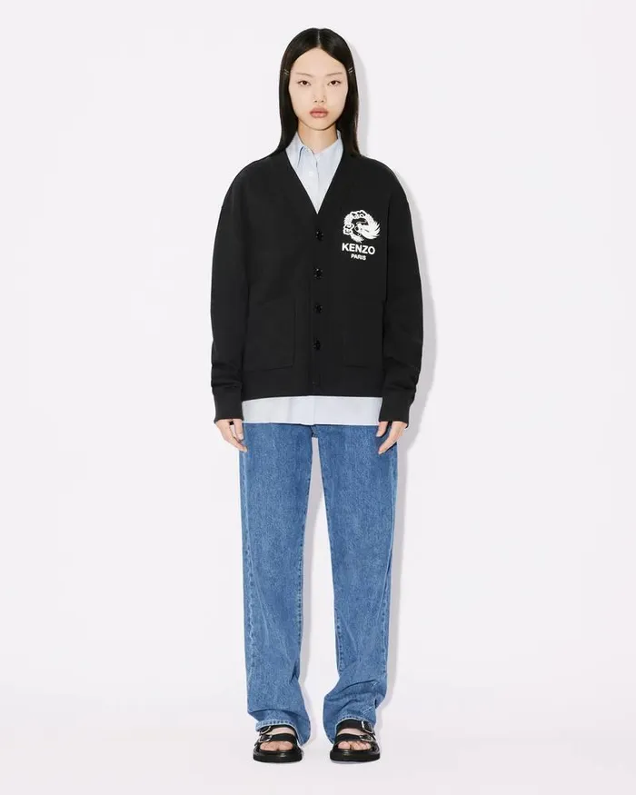 Kenzo Sweatshirts And Hoodies MenWomen 039Year Of The Dragon039 Genderless Cardigan Black