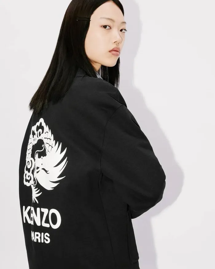 Kenzo Sweatshirts And Hoodies MenWomen 039Year Of The Dragon039 Genderless Cardigan Black