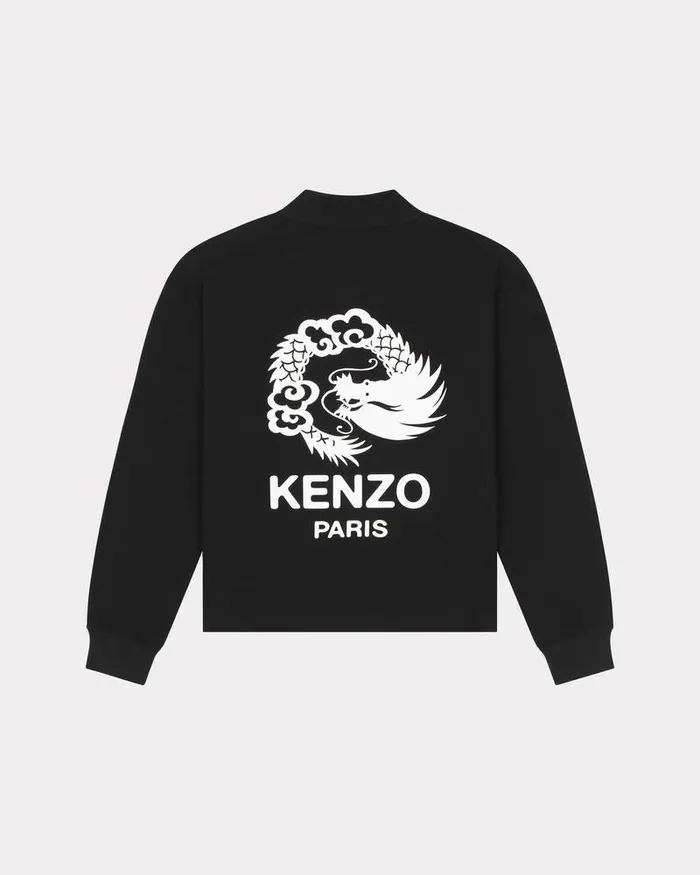 Kenzo Sweatshirts And Hoodies MenWomen 039Year Of The Dragon039 Genderless Cardigan Black
