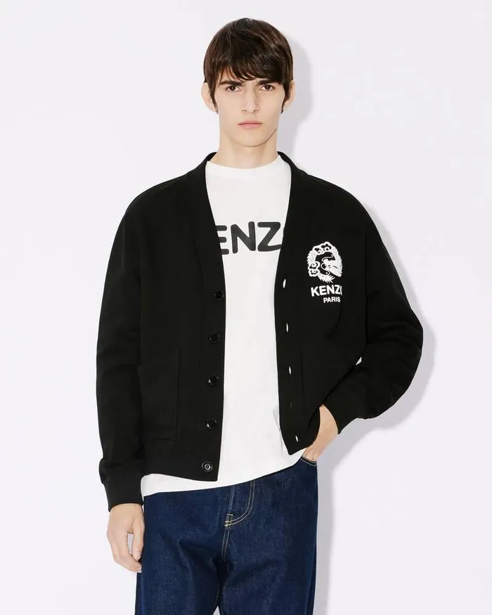 Kenzo Sweatshirts And Hoodies MenWomen 039Year Of The Dragon039 Genderless Cardigan Black