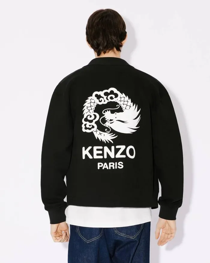 Kenzo Sweatshirts And Hoodies MenWomen 039Year Of The Dragon039 Genderless Cardigan Black
