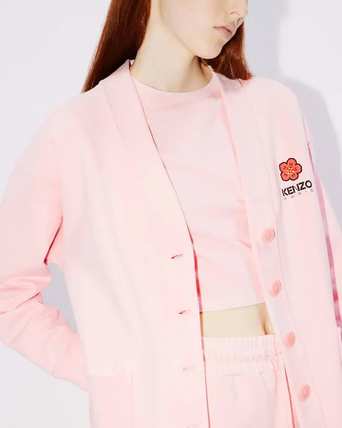 Kenzo Sweatshirts And Hoodies Women 039Boke Flower039 Cardigan Faded Pink