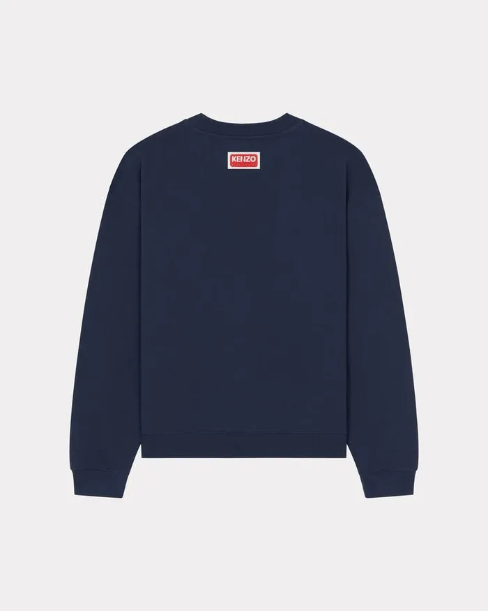 Kenzo Sweatshirts And Hoodies Women Elephant039 Embroidered Sweatshirt Midnight Blue
