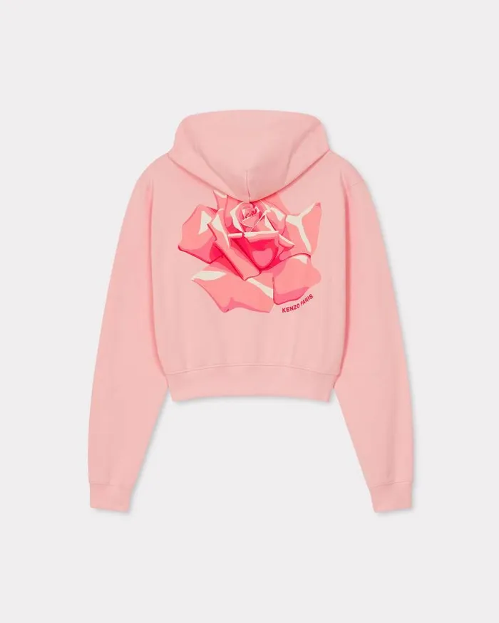 Kenzo Sweatshirts And Hoodies Women Rose039 Zip Up Hoodie Faded Pink