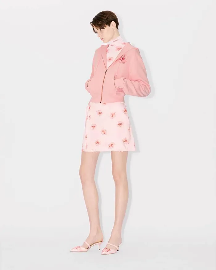 Kenzo Sweatshirts And Hoodies Women Rose039 Zip Up Hoodie Faded Pink