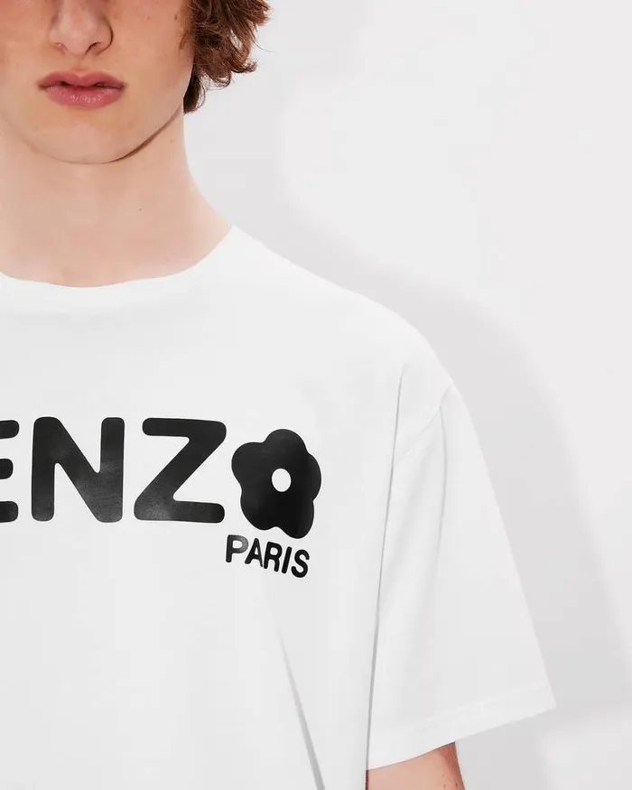 Kenzo TShirts And Polos Men 039Boke Flower 20039 Oversized Tshirt White