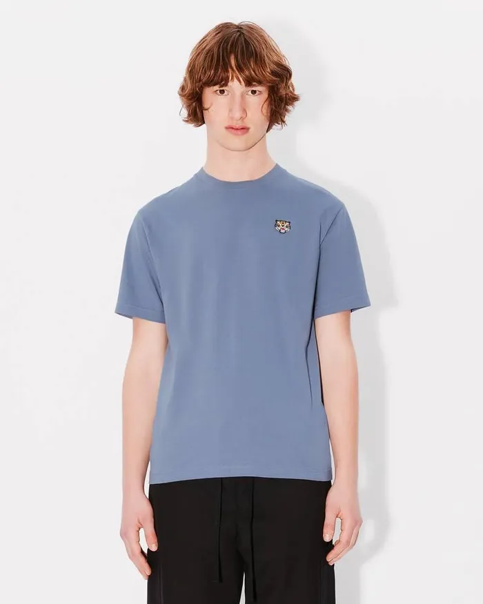 Kenzo TShirts And Polos Men 039Lucky Tiger039 Embroidered Classic Tshirt Blue