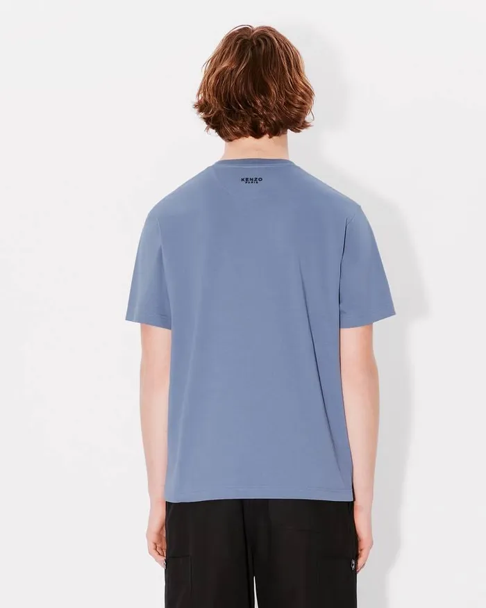Kenzo TShirts And Polos Men 039Lucky Tiger039 Embroidered Classic Tshirt Blue