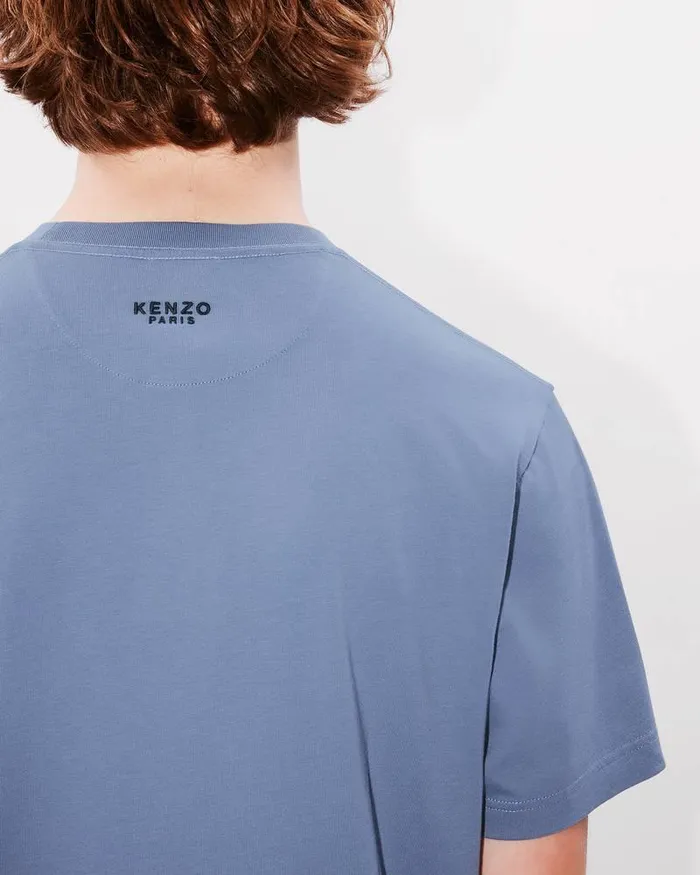 Kenzo TShirts And Polos Men 039Lucky Tiger039 Embroidered Classic Tshirt Blue