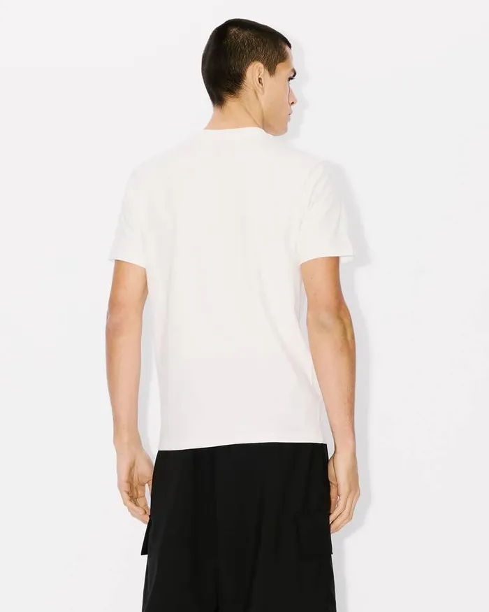 Kenzo TShirts And Polos Men Drawn Varsity039 Embroidered Slim Tshirt Off White