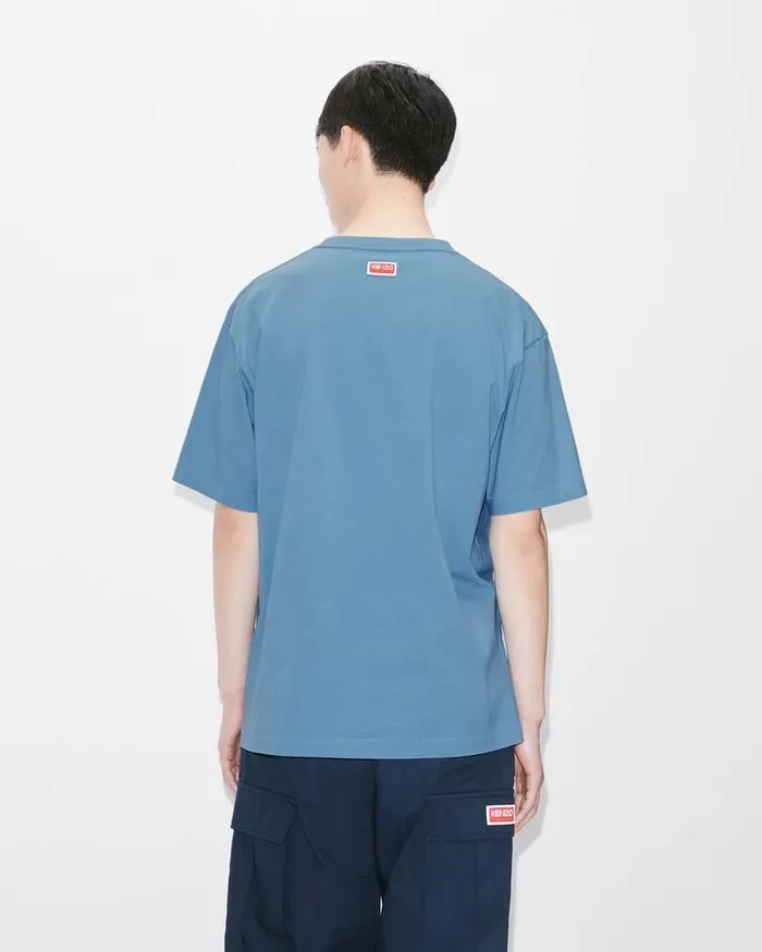 Kenzo TShirts And Polos Men Elephant 039Varsity Jungle039 Oversize Tshirt Cyan