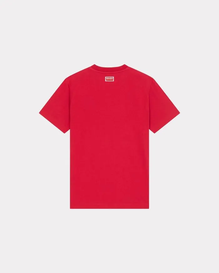 Kenzo TShirts And Polos Women Elephant039 Loose Embroidered Tshirt Cherry