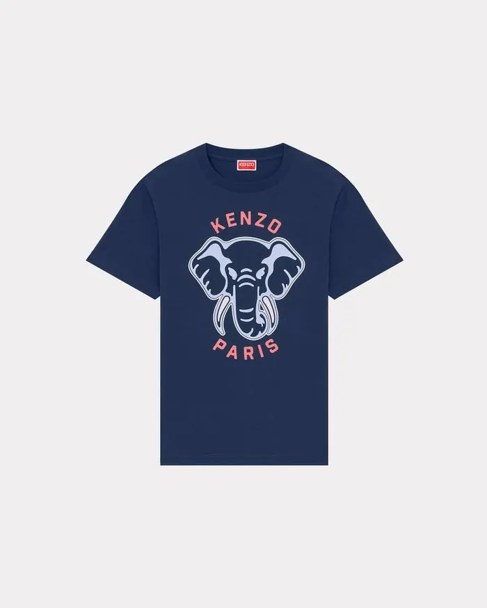 Kenzo TShirts And Polos Women Elephant039 Loosefit Tshirt Midnight Blue