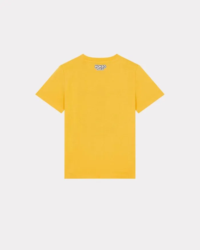 Kenzo TShirts And Sweatshirts Kids 039Sailor039 Patterned Cotton Tshirt Golden Yellow