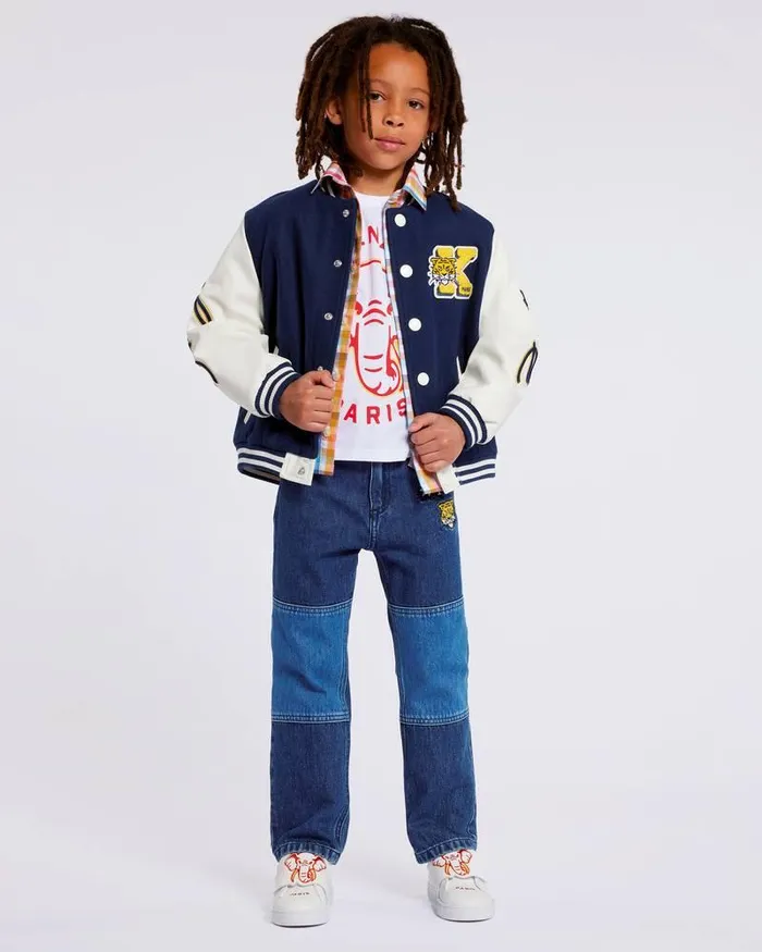 Kenzo TShirts And Sweatshirts Kids Shortsleeved Cotton Tshirt White