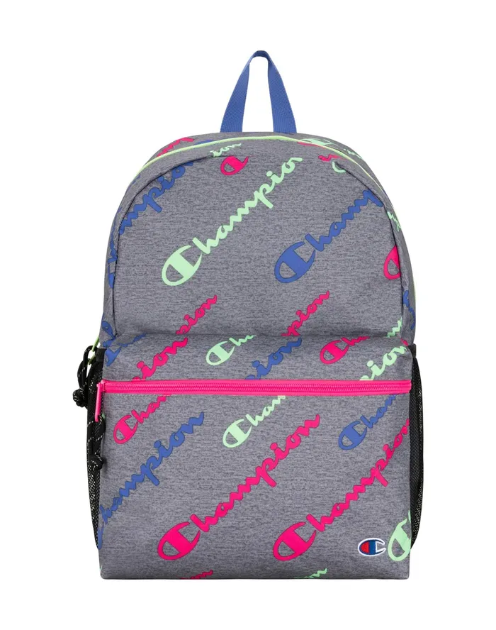Kids039 Youthquake Backpack Crush Dye Oxford Greybright Kids Champion Bags and Backpacks