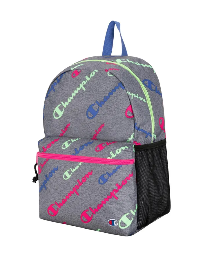 Kids039 Youthquake Backpack Crush Dye Oxford Greybright Kids Champion Bags and Backpacks