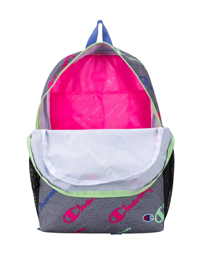 Kids039 Youthquake Backpack Crush Dye Oxford Greybright Kids Champion Bags and Backpacks