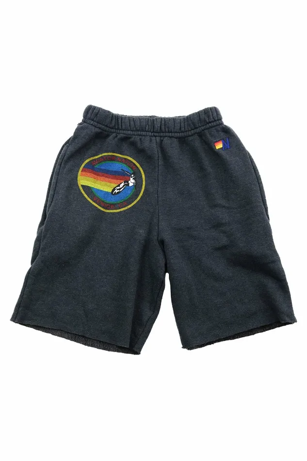 Kids AVIATOR NATION LA JOLLA KIDS SWEATSHORTS 8211 CHARCOAL Aviator Nation