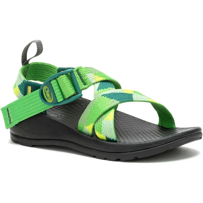 Kids Chaco Sandals Big Z1 Ecotread Sandal Patchwork Green