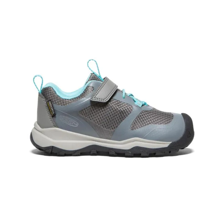 Kids KEEN Online Little Kids039 Wanduro Low Waterproof Grey Leather Shoe