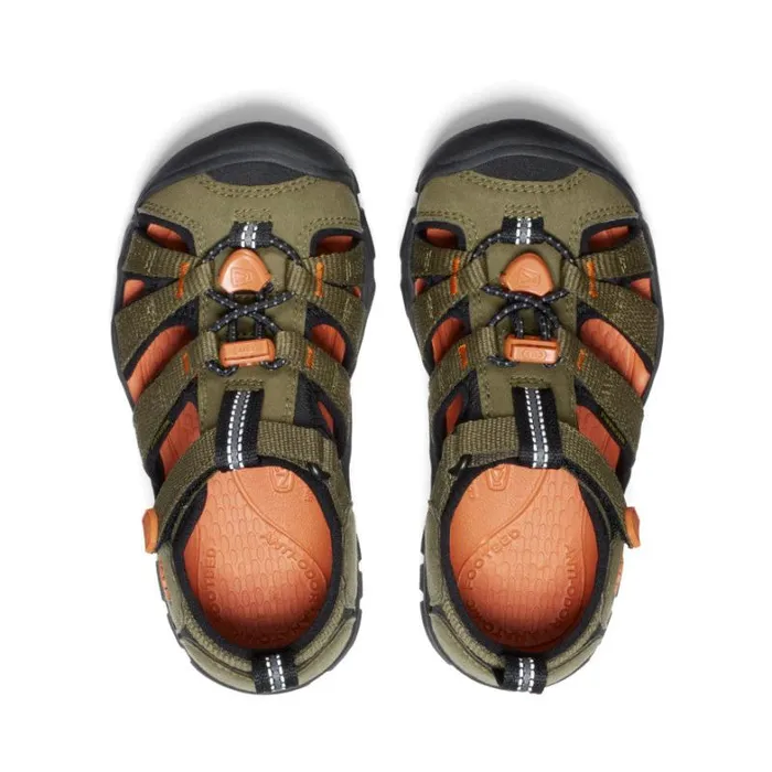 Kids KEEN Sandals Little Kids039 Seacamp II CNX Dark OliveGold Flame Sandal Kids KEEN Sandals Little Kids039 Seacamp II CNX Dark OliveGold Flame Sandal