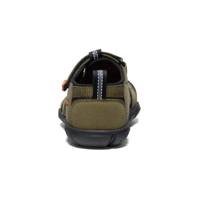 Kids KEEN Sandals Little Kids039 Seacamp II CNX Dark OliveGold Flame Sandal Kids KEEN Sandals Little Kids039 Seacamp II CNX Dark OliveGold Flame Sandal