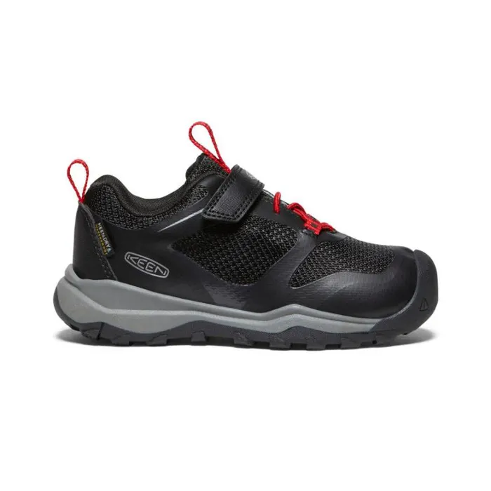 Kids KEEN Shoes Little Kids039 Wanduro Low Waterproof Black Leather Shoe