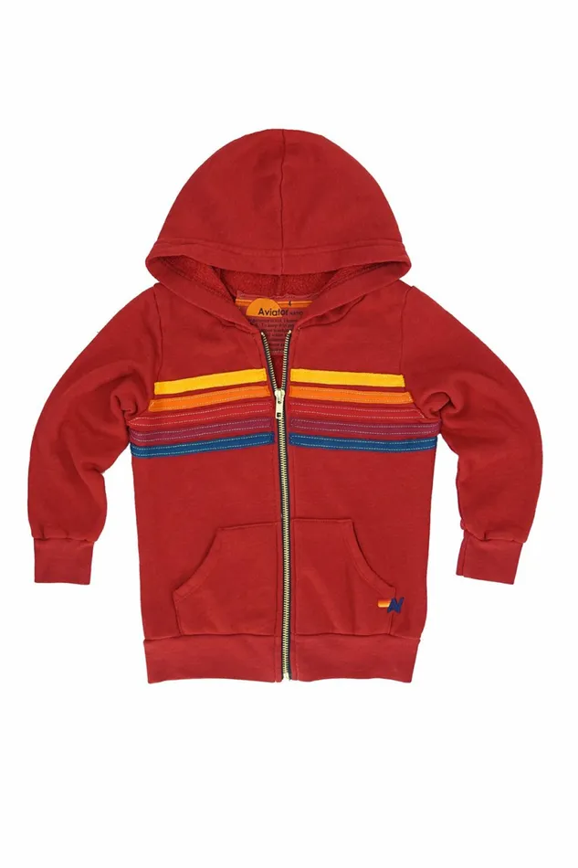Kids KID039S 5 STRIPE HOODIE 8211 RED Aviator Nation