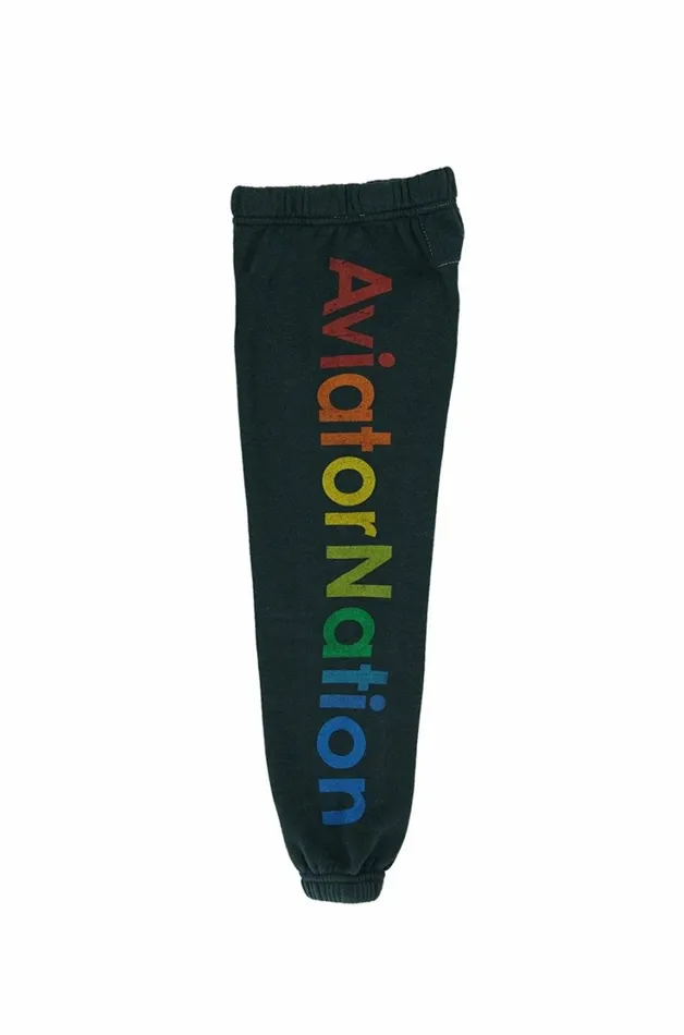 Kids KID039S AVIATOR NATION SWEATPANTS 8211 CHARCOAL Aviator Nation