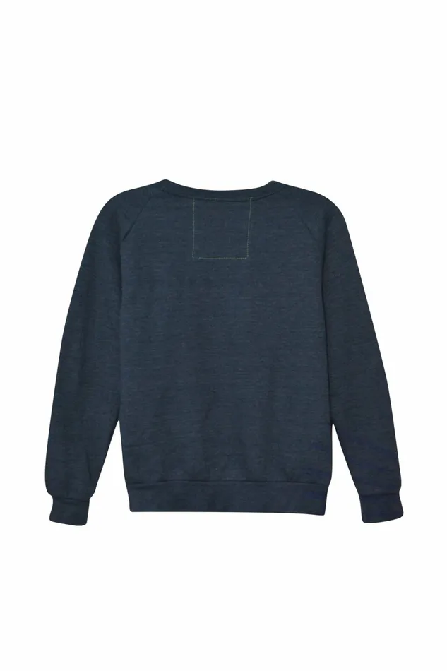 Kids KID039S DAYDREAM SWEATSHIRT 8211 HEATHER NAVY NEON Aviator Nation Kids KID039S DAYDREAM SWEATSHIRT 8211 HEATHER NAVY NEON Aviator Nation