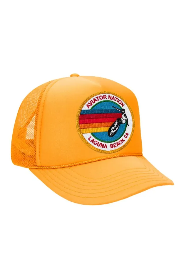 Kids KID039S SIGNATURE LAGUNA BEACH LOGO 8211 VINTAGE TRUCKER HAT Aviator Nation