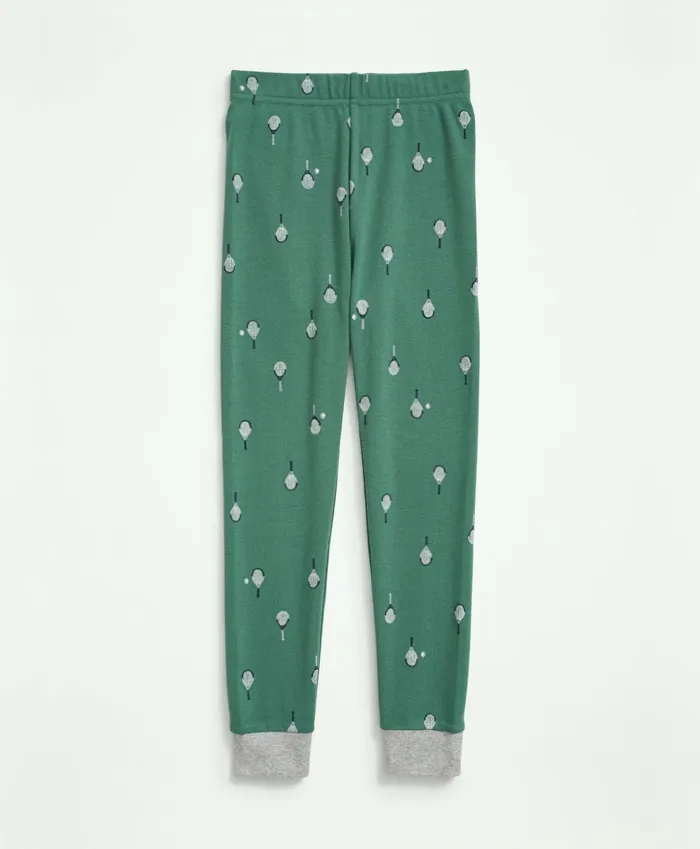 Kids Kids Cotton Printed Pajama Set Green Brooks Brothers Pajamas
