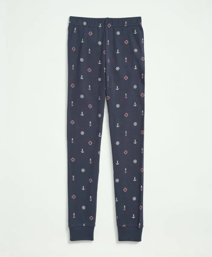 Kids Kids Cotton Printed Pajama Set Navy Brooks Brothers Pajamas