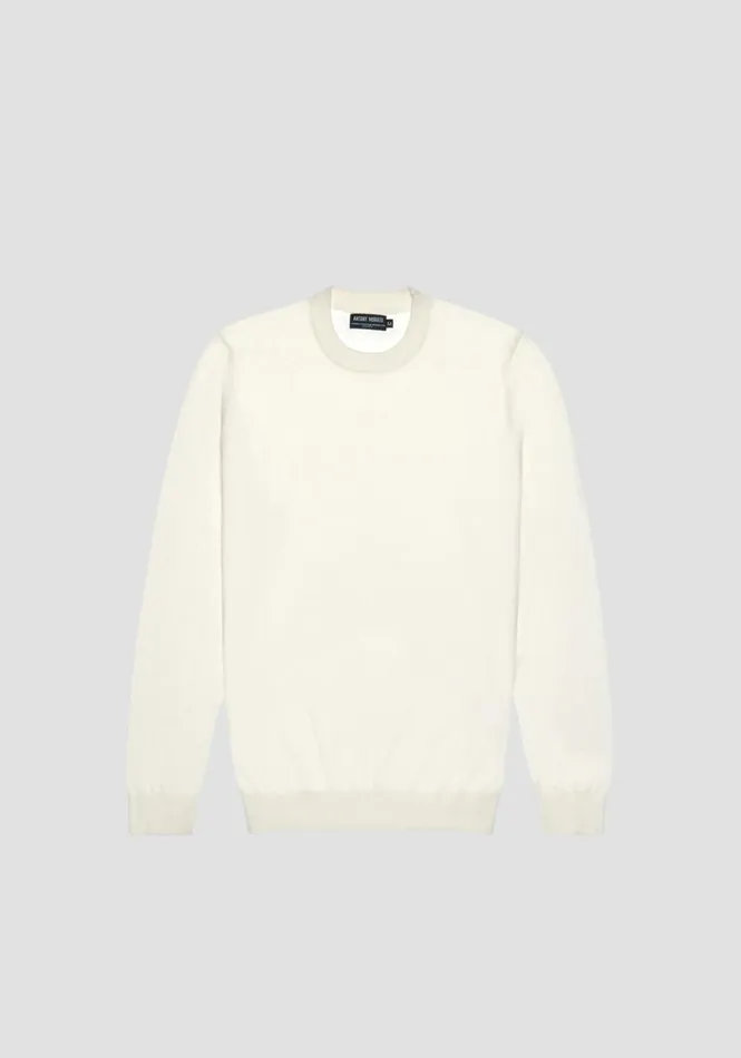 Knitwear Men Antony Morato Regular Fit Cashmere Blend Jumper White