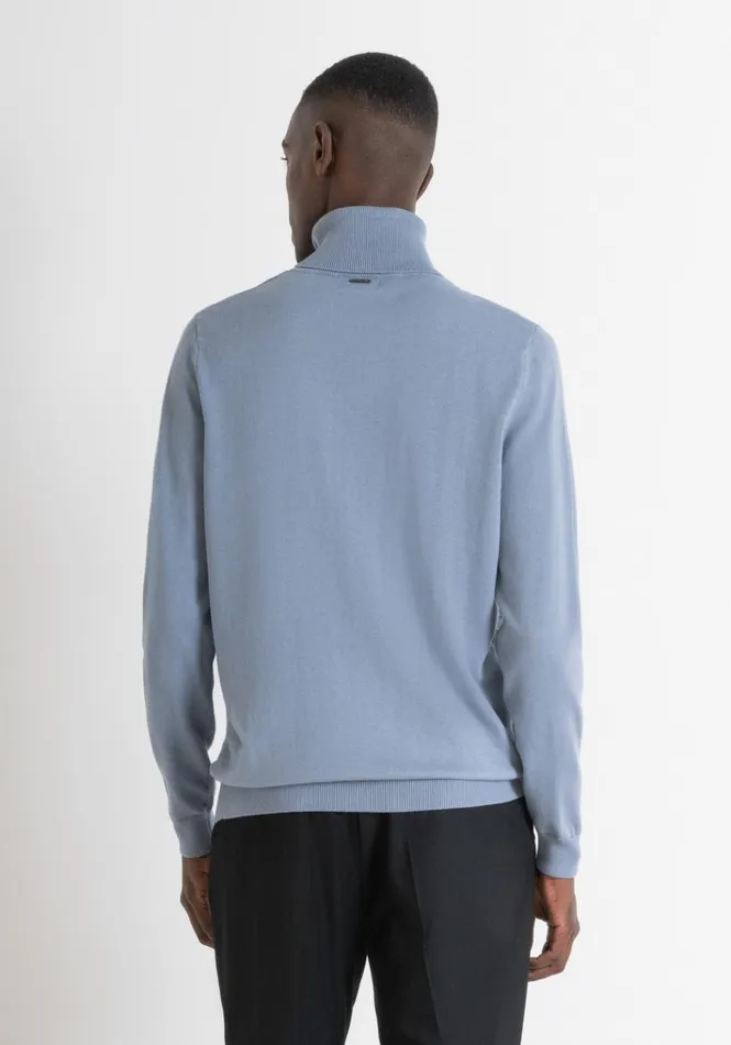 Knitwear Men Antony Morato Regular Fit Sweater In Wool Blend With Geometric Workmanship Powder