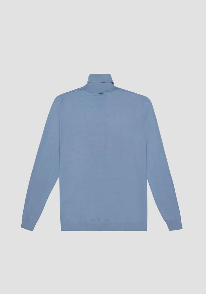Knitwear Men Antony Morato Regular Fit Sweater In Wool Blend With Geometric Workmanship Powder