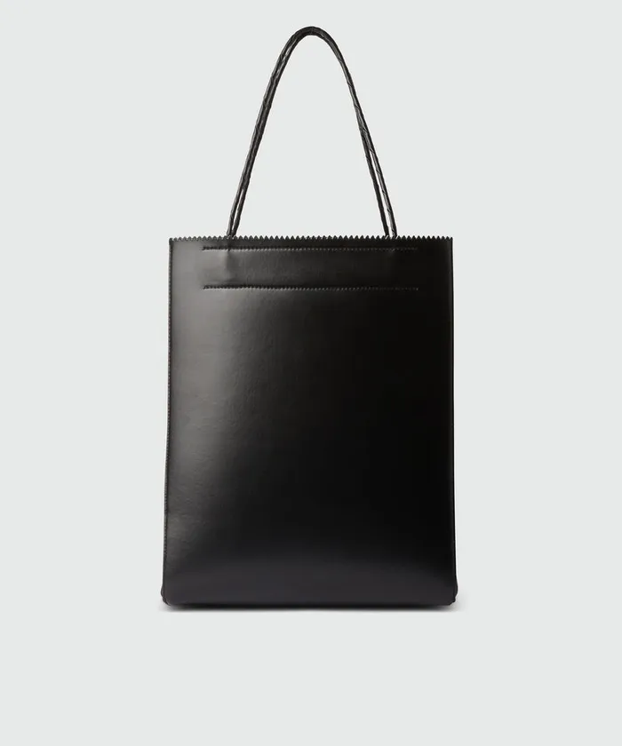 Large Matte Leather Shopping Bag Women MSGM Tote Bags