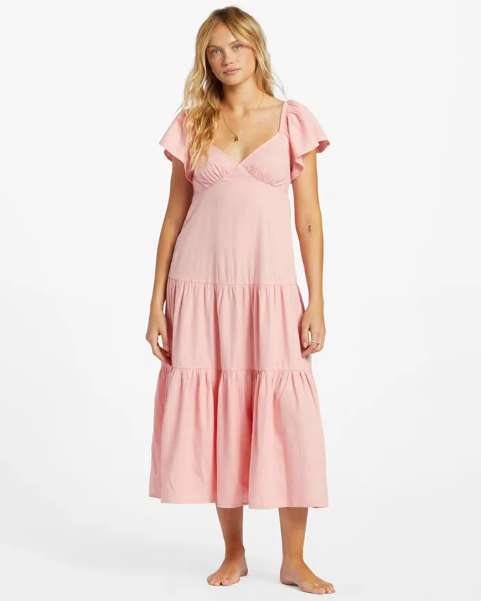 Last Light Dress Light Sorbet Women Billabong Midi Dresses