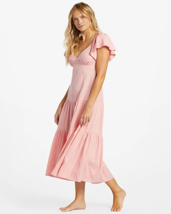 Last Light Dress Light Sorbet Women Billabong Midi Dresses